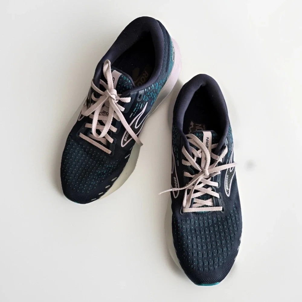 Brooks Glycerin 20 Women's Size 10 B Navy Teal Running Shoes Sneakers - Picture 2 of 7